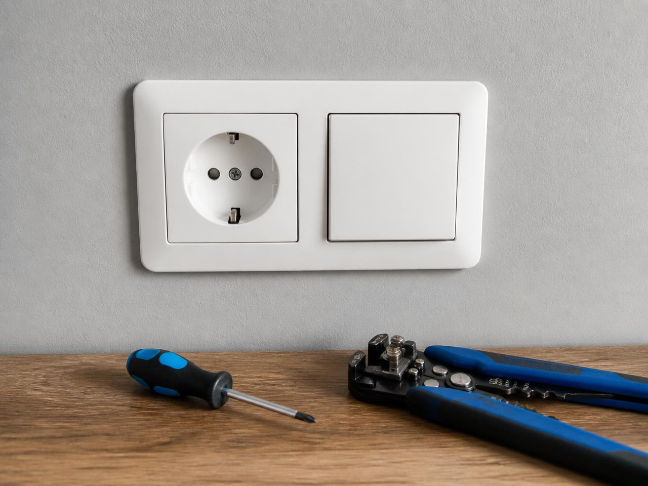 Remplacement d'une prise et d'un interrupteur blancs — petite électricité